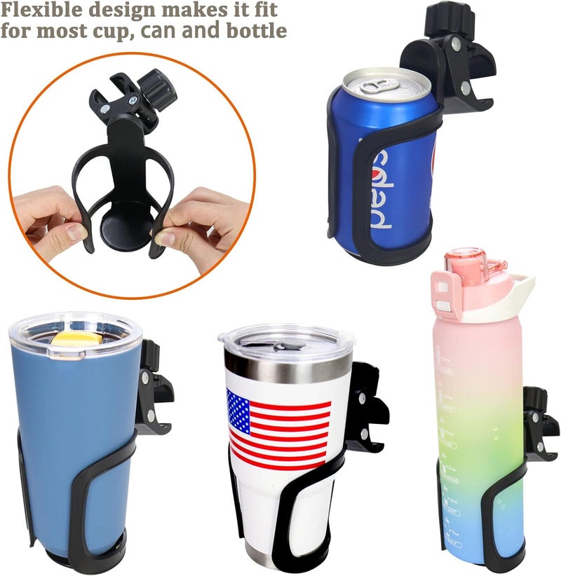 Huntury Cup Holder for Treestand Hunting, Easy Clamps On Tree Stand Or Climbing Sticks, Bottle Holder for Hunting, Install No Drilling Or Tool Needed Package of 2 - Image 4